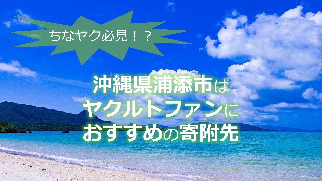 ふるさと納税 沖縄県浦添市はヤクルトファンにおすすめの寄附先 アーク流 幸福のための資産形成